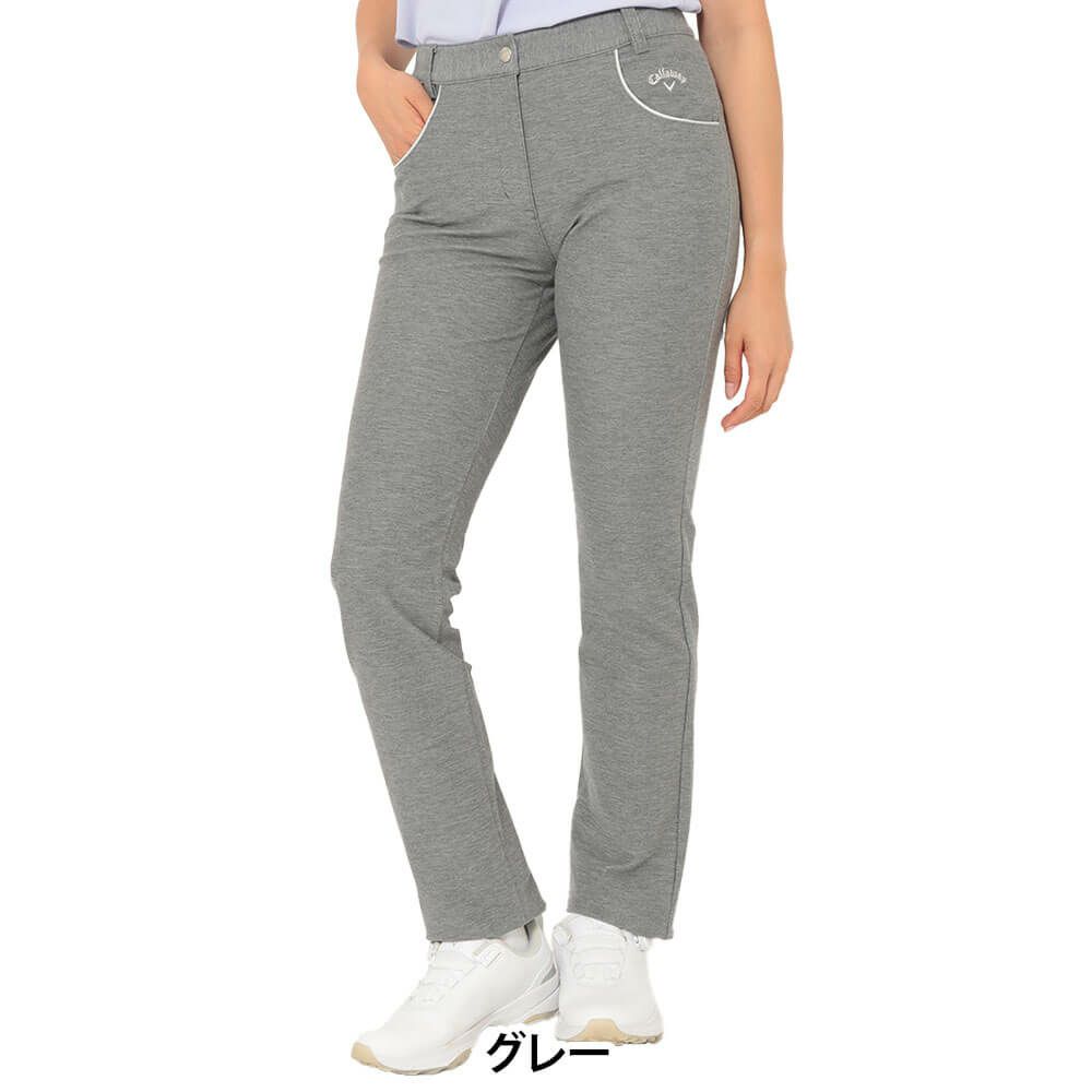 キャロウェイ Callaway　レディース 8WAY ストレッチ ピケ ロングパンツ C25226200　2025年モデル グレー 詳細1
