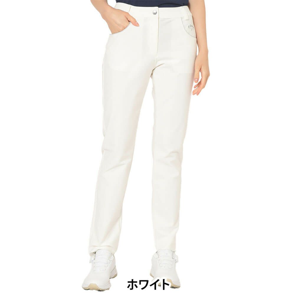 キャロウェイ Callaway　レディース 8WAY ストレッチ ピケ ロングパンツ C25226200　2025年モデル ホワイト 詳細1