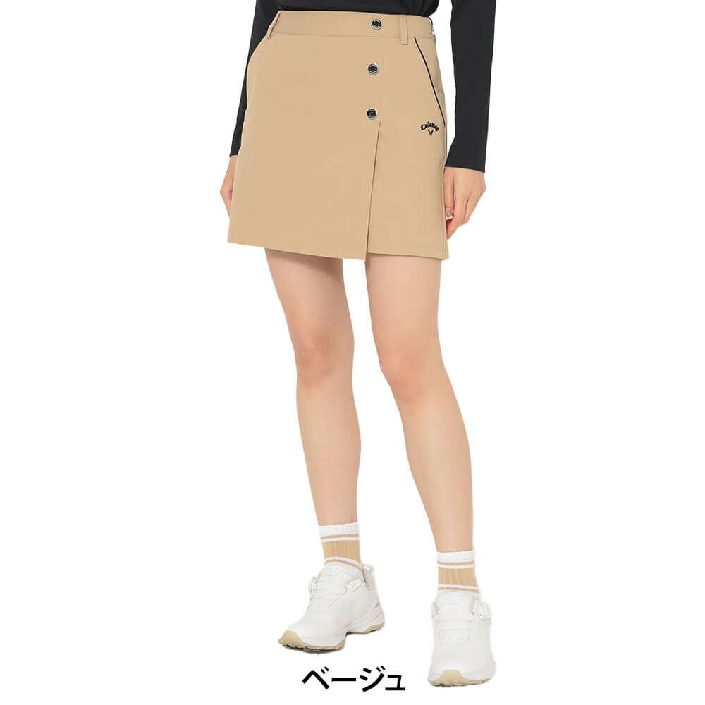 キャロウェイ Callaway　レディース 8WAY ストレッチ ショートパンツ スカート C25228201　2025年モデル ベージュ 詳細1