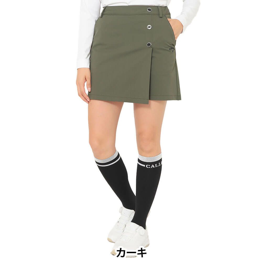 キャロウェイ Callaway　レディース 8WAY ストレッチ ショートパンツ スカート C25228201　2025年モデル カーキ 詳細1