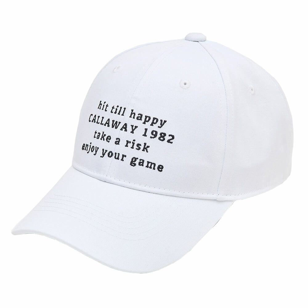 キャロウェイ Callaway　メンズ メッセージ ロゴ キャップ C25291105 1030 ホワイト　2025年モデル ホワイト