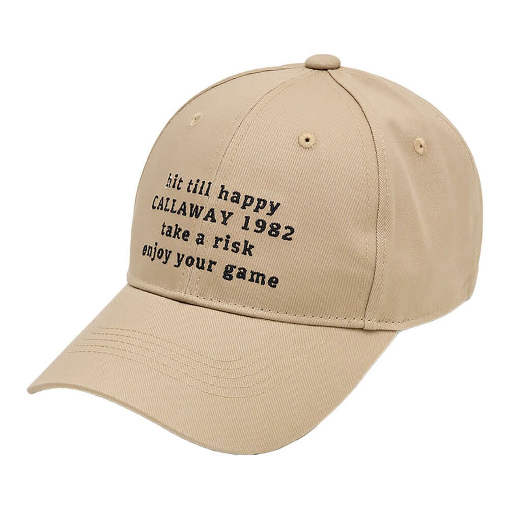 キャロウェイ Callaway　メンズ メッセージ ロゴ キャップ C25291105 1040 ベージュ　2025年モデル ベージュ