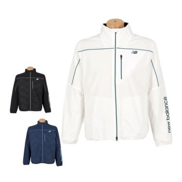 ニューバランスゴルフ　メンズ マットタフタ ロゴエンボス×ソリッド 長袖 ブルゾン 012-5220004　2025年モデル 詳細1