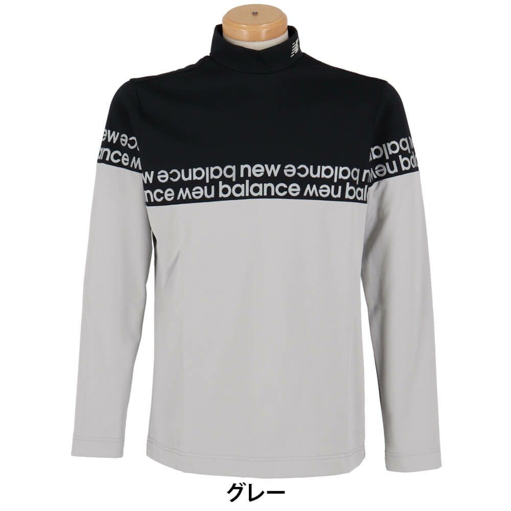 ニューバランスゴルフ　メンズ ベア天竺裏フリース 長袖 モックネック プルオーバー 012-5267007　2025年モデル 詳細1 詳細2