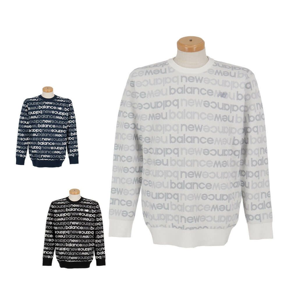 ニューバランスゴルフ　メンズ 長袖 クルーネック ニット セーター 012-5270004　2025年モデル 詳細1