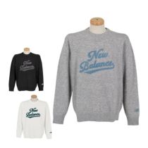 ニューバランスゴルフ　メンズ 天竺編×ロゴニードルパンチ 長袖 クルーネック ニット セーター 012-5270006　2025年モデル