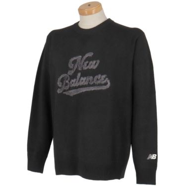 ニューバランスゴルフ　メンズ 天竺編×ロゴニードルパンチ 長袖 クルーネック ニット セーター 012-5270006　2025年モデル 詳細1 詳細4