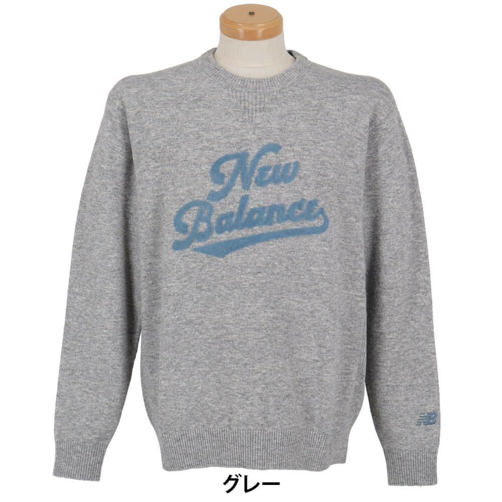 ニューバランスゴルフ　メンズ 天竺編×ロゴニードルパンチ 長袖 クルーネック ニット セーター 012-5270006　2025年モデル 詳細1 詳細5