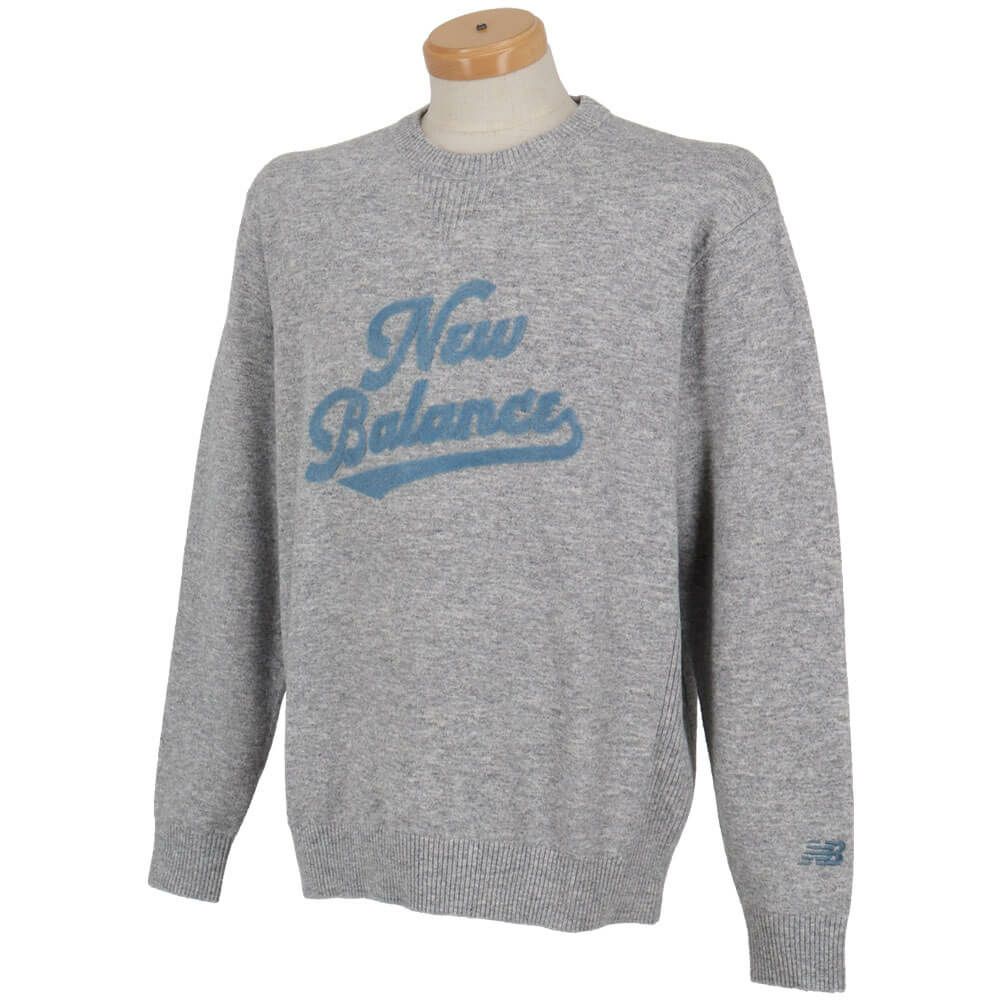 ニューバランスゴルフ　メンズ 天竺編×ロゴニードルパンチ 長袖 クルーネック ニット セーター 012-5270006　2025年モデル 詳細1 詳細7