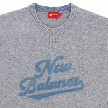 ニューバランスゴルフ　メンズ 天竺編×ロゴニードルパンチ 長袖 クルーネック ニット セーター 012-5270006　2025年モデル 詳細1 詳細8