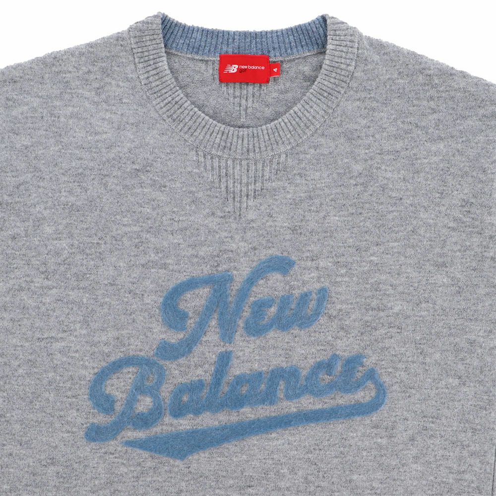 ニューバランスゴルフ　メンズ 天竺編×ロゴニードルパンチ 長袖 クルーネック ニット セーター 012-5270006　2025年モデル 詳細1 詳細8