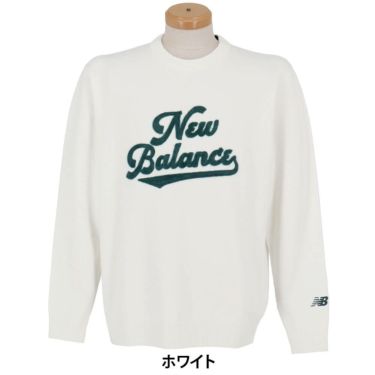 ニューバランスゴルフ　メンズ 天竺編×ロゴニードルパンチ 長袖 クルーネック ニット セーター 012-5270006　2025年モデル 詳細1 詳細10