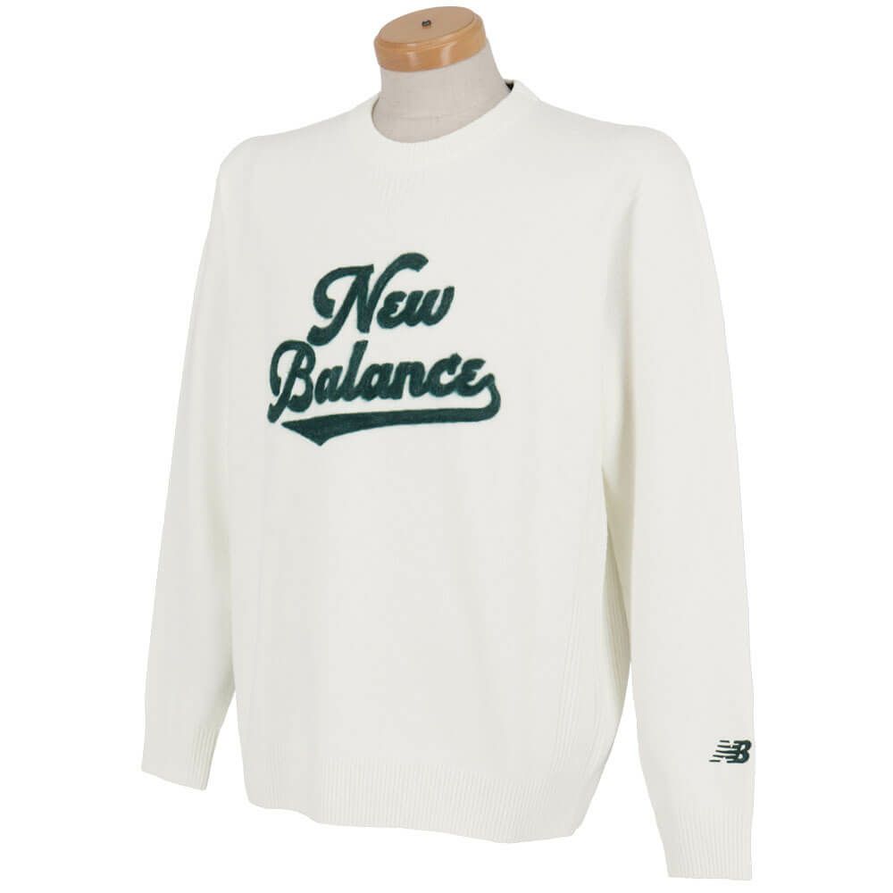 ニューバランスゴルフ　メンズ 天竺編×ロゴニードルパンチ 長袖 クルーネック ニット セーター 012-5270006　2025年モデル 詳細1 詳細12