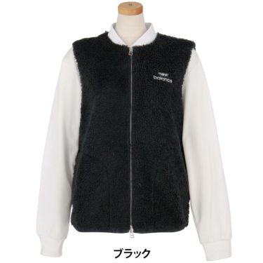 ニューバランスゴルフ　レディース クラッシュボア フルジップ ベスト 012-5258501　2025年モデル 詳細1 詳細2