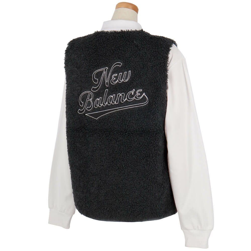 ニューバランスゴルフ　レディース クラッシュボア フルジップ ベスト 012-5258501　2025年モデル 詳細1 詳細3