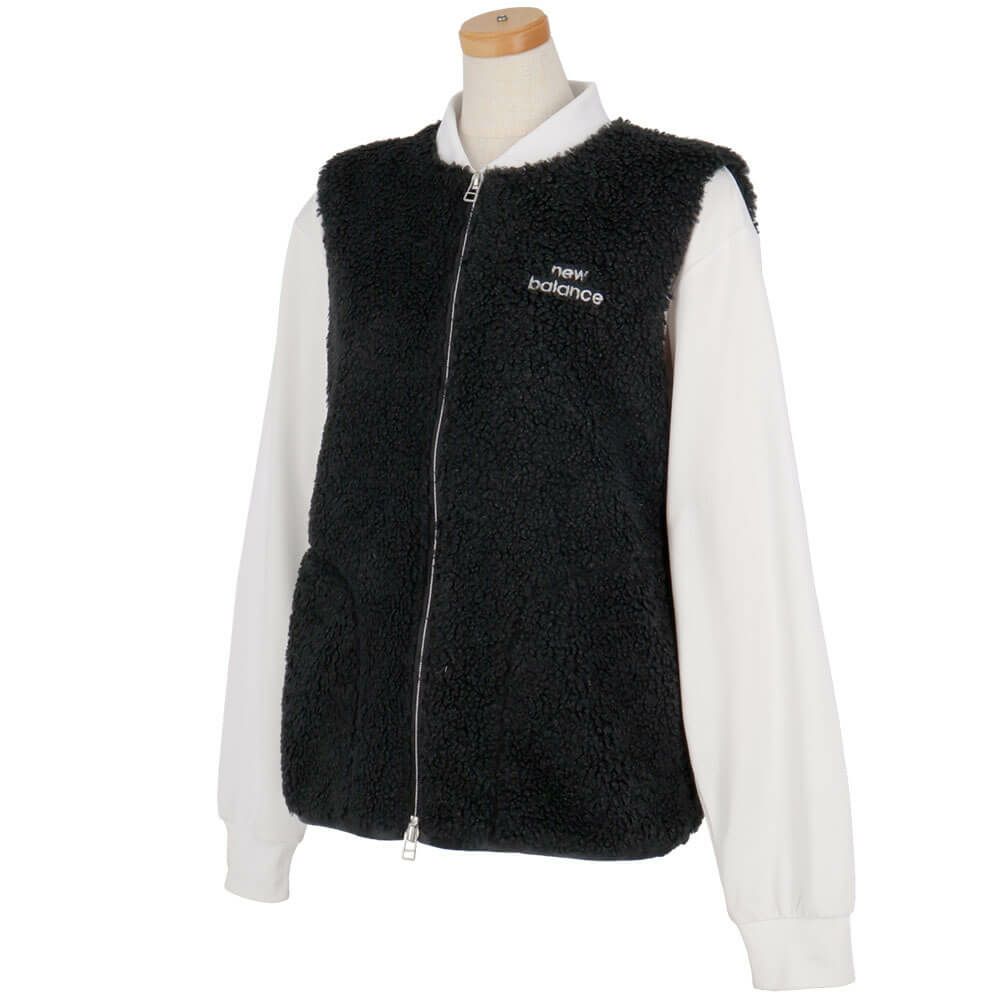 ニューバランスゴルフ　レディース クラッシュボア フルジップ ベスト 012-5258501　2025年モデル 詳細1 詳細4