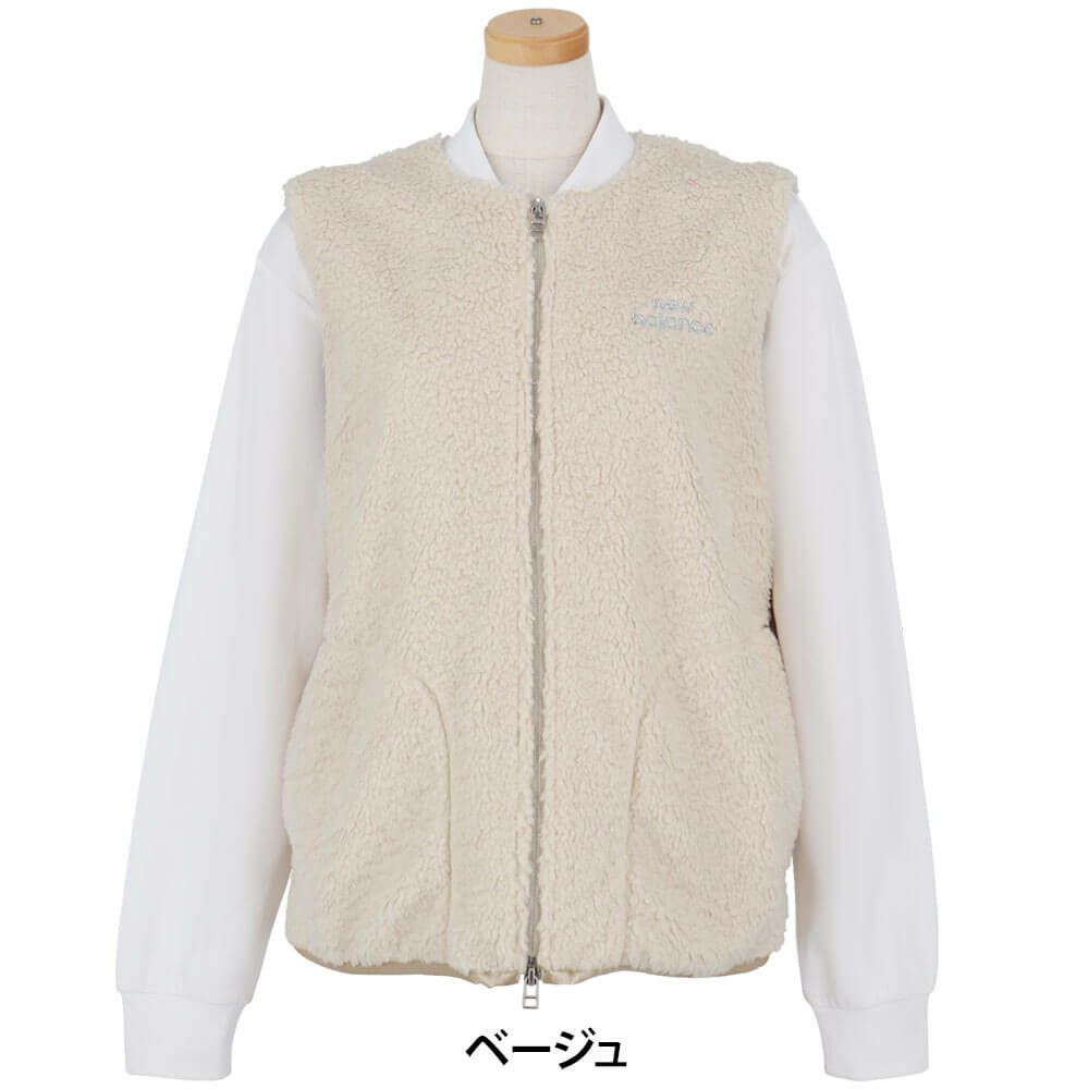 ニューバランスゴルフ　レディース クラッシュボア フルジップ ベスト 012-5258501　2025年モデル 詳細1 詳細8