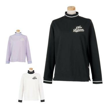 ニューバランスゴルフ　レディース スムース両面ピーチ 長袖 モックネック シャツ 012-5267508　2025年モデル 詳細1