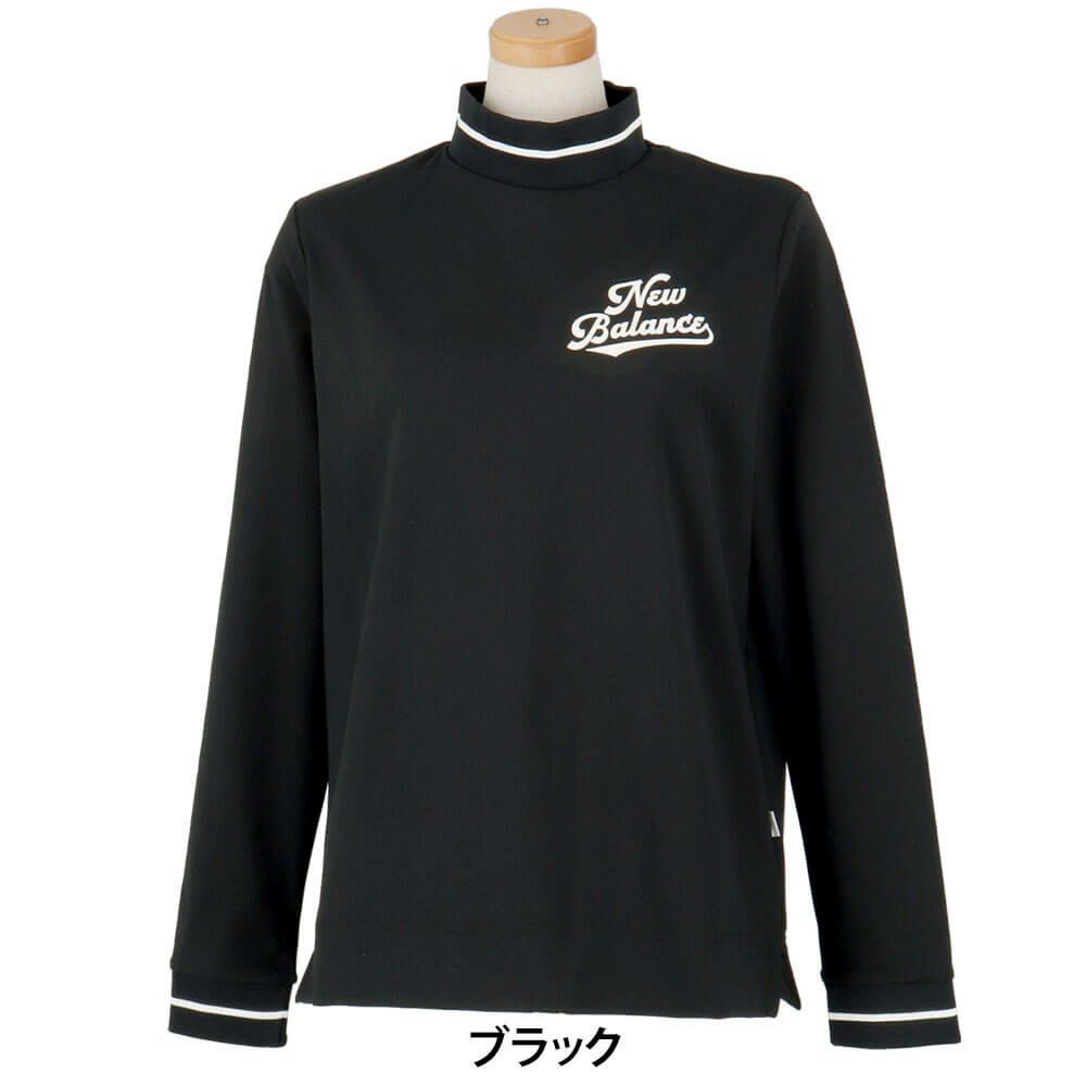 ニューバランスゴルフ　レディース スムース両面ピーチ 長袖 モックネック シャツ 012-5267508　2025年モデル 詳細1 詳細2