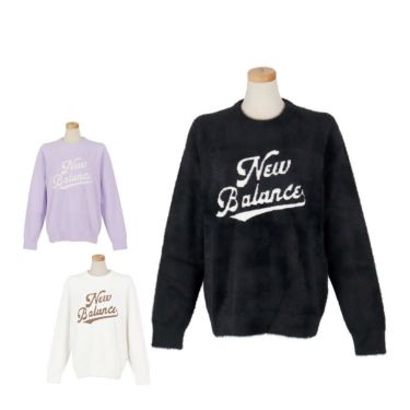 ニューバランスゴルフ　レディース 天竺編×ロゴダブルジャカード 長袖 クルーネック ニット セーター 012-5270504　2025年モデル 詳細1