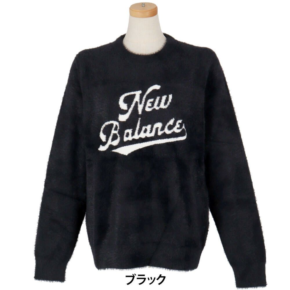 ニューバランスゴルフ　レディース 天竺編×ロゴダブルジャカード 長袖 クルーネック ニット セーター 012-5270504　2025年モデル 詳細1 詳細2