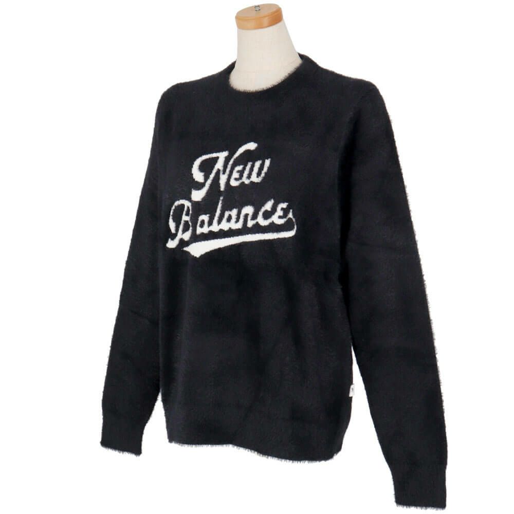 ニューバランスゴルフ　レディース 天竺編×ロゴダブルジャカード 長袖 クルーネック ニット セーター 012-5270504　2025年モデル 詳細1 詳細4