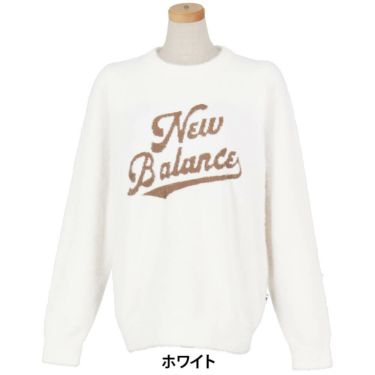 ニューバランスゴルフ　レディース 天竺編×ロゴダブルジャカード 長袖 クルーネック ニット セーター 012-5270504　2025年モデル 詳細1 詳細5