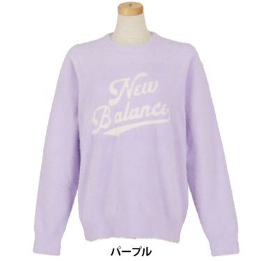 ニューバランスゴルフ　レディース 天竺編×ロゴダブルジャカード 長袖 クルーネック ニット セーター 012-5270504　2025年モデル 詳細1 詳細12
