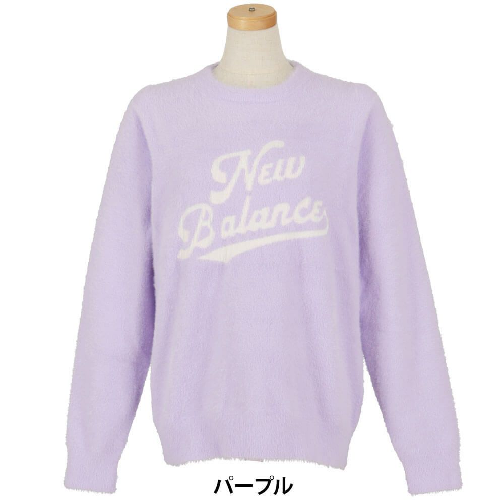 ニューバランスゴルフ　レディース 天竺編×ロゴダブルジャカード 長袖 クルーネック ニット セーター 012-5270504　2025年モデル 詳細1 詳細12