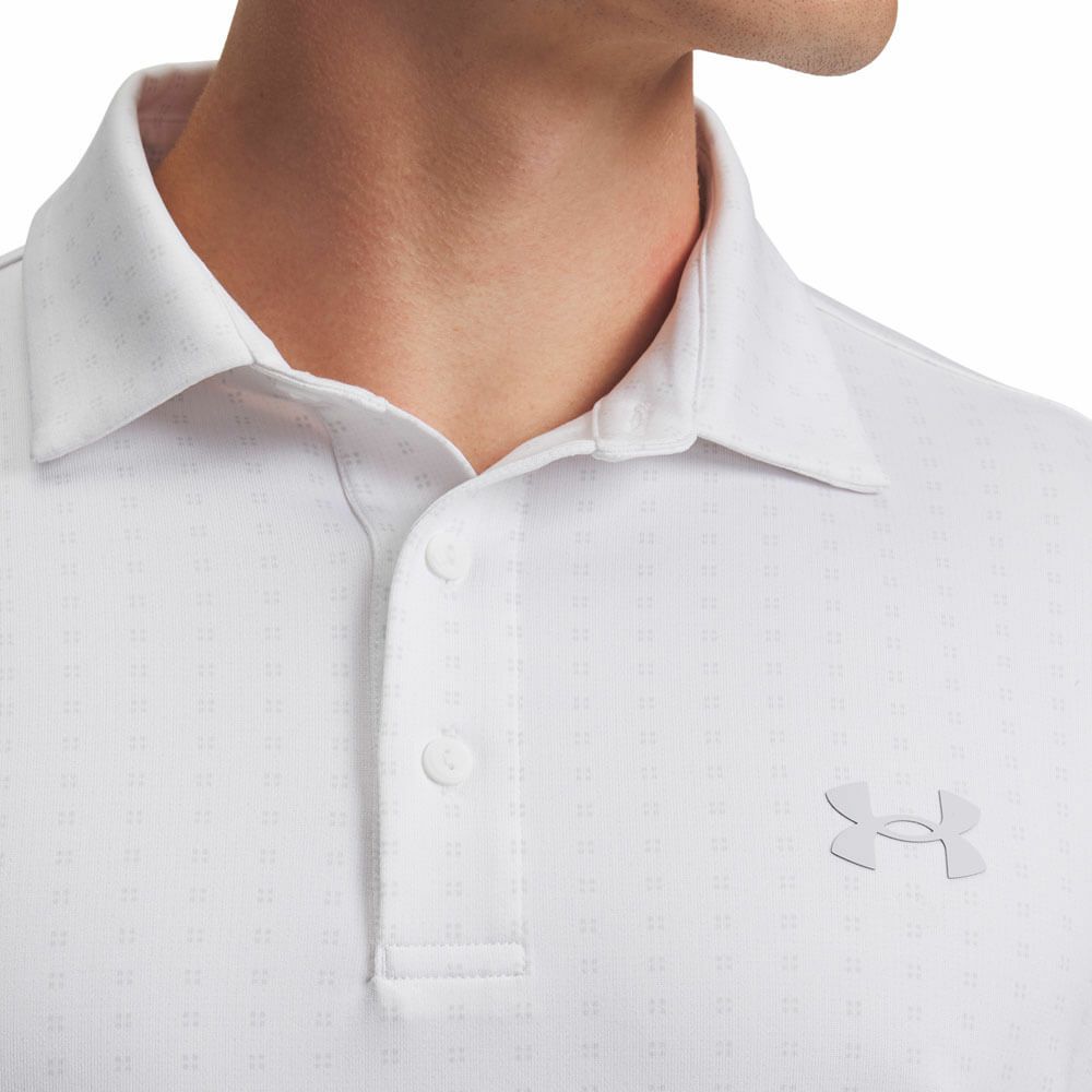 アンダーアーマー UNDER ARMOUR　メンズ UAプレーオフ3.0 プリント 半袖 ポロシャツ 1378677 119 White/Halo Gray　2025年モデル White/Halo-Gray 詳細3