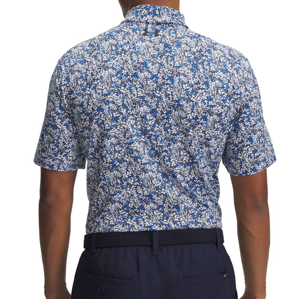 アンダーアーマー UNDER ARMOUR　メンズ UAプレーオフ3.0 プリント 半袖 ポロシャツ 1378677 402 Blue Atlantis/White　2025年モデル Blue-Atlantis/White 詳細2