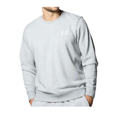 アンダーアーマー UNDER ARMOUR　メンズ UAエッセンシャルテリー 長袖 クルーネック プルオーバー 1384821 012 Mod Gray　2025年モデル Mod-Gray