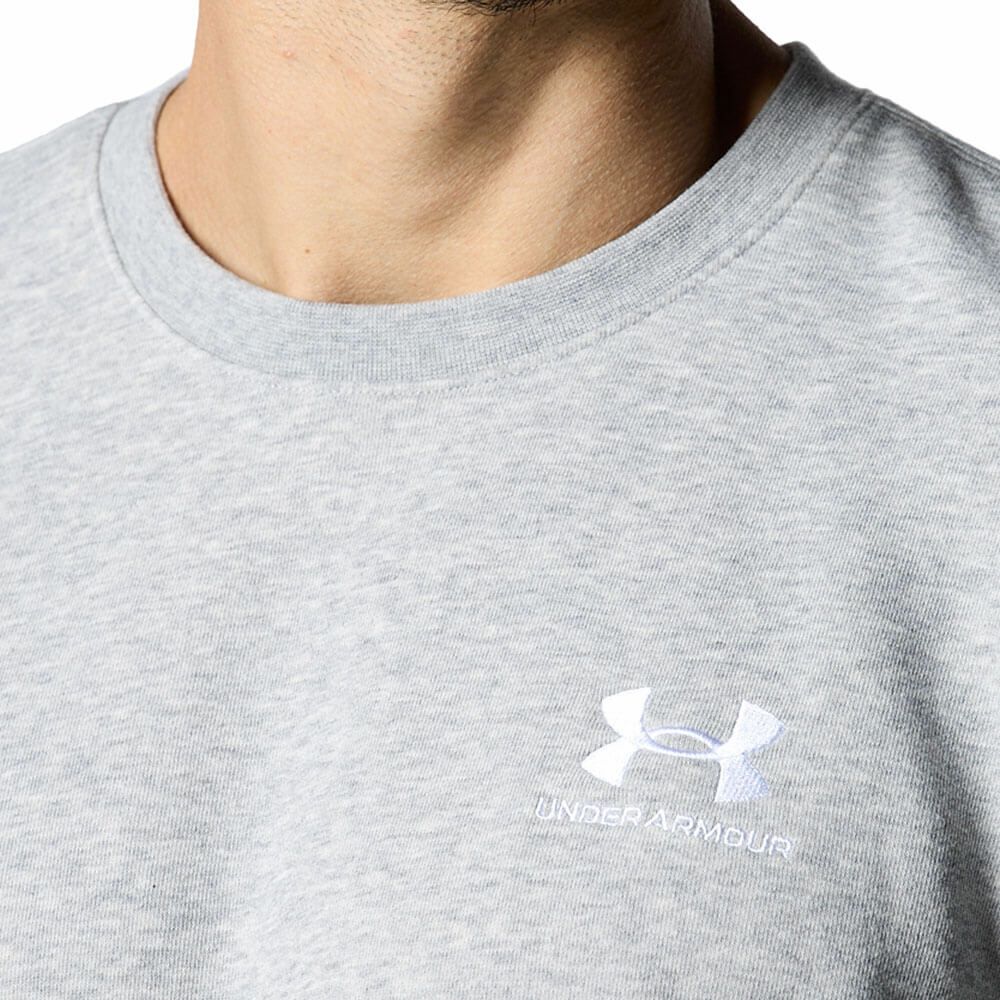 アンダーアーマー UNDER ARMOUR　メンズ UAエッセンシャルテリー 長袖 クルーネック プルオーバー 1384821 012 Mod Gray　2025年モデル Mod-Gray 詳細3