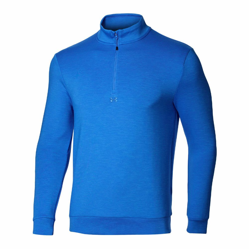 アンダーアーマー UNDER ARMOUR　メンズ UAドライブ ミッドレイヤー 長袖 プルオーバー 1387124 402 Blue Atlantis　2025年モデル Blue-Atlantis