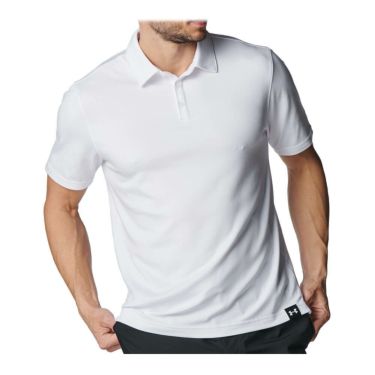 アンダーアーマー UNDER ARMOUR　メンズ UAモーション 半袖 ポロシャツ 6001547 100 White　2025年モデル White