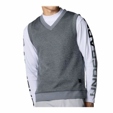 アンダーアーマー UNDER ARMOUR　メンズ UAドライブ ストーム セーターフリース ベスト 6007928 035 Steel/Steel/Black　2025年モデル Steel/Steel/Black