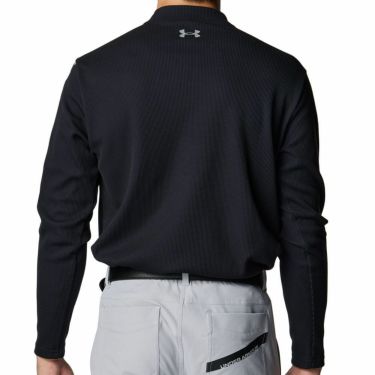 アンダーアーマー UNDER ARMOUR　メンズ UAドライブ ワッフル ロングスリーブ 長袖 モックネック シャツ 6007932 001 Black/Steel　2025年モデル Black/Steel 詳細2