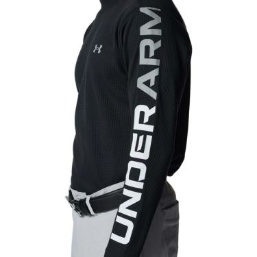 アンダーアーマー UNDER ARMOUR　メンズ UAドライブ ワッフル ロングスリーブ 長袖 モックネック シャツ 6007932 001 Black/Steel　2025年モデル Black/Steel 詳細4