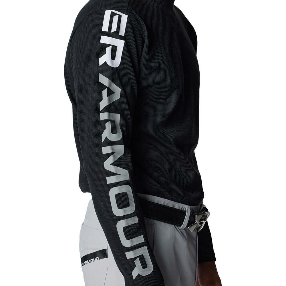 アンダーアーマー UNDER ARMOUR　メンズ UAドライブ ワッフル ロングスリーブ 長袖 モックネック シャツ 6007932 001 Black/Steel　2025年モデル Black/Steel 詳細5