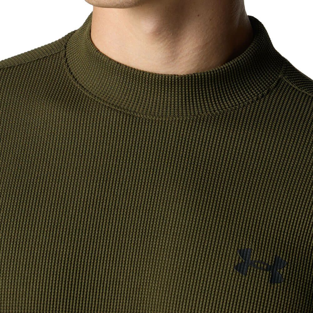 アンダーアーマー UNDER ARMOUR　メンズ UAドライブ ワッフル ロングスリーブ 長袖 モックネック シャツ 6007932 308 Expedition Green/Black　2025年モデル Expedition-Green/Black 詳細3