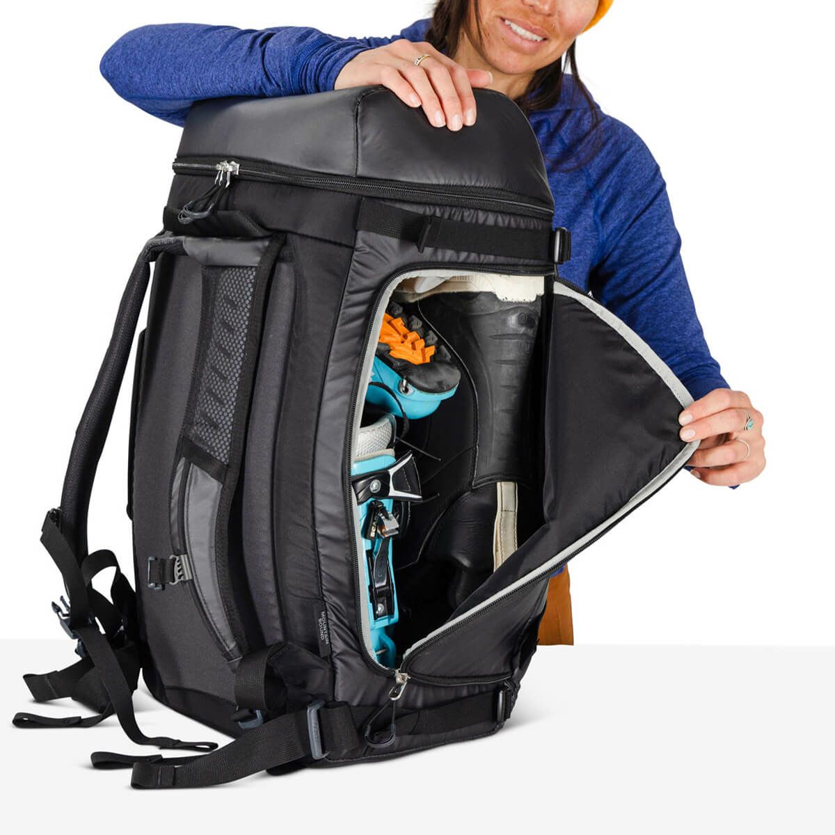 オスプレー OSPREY　マウンテンバウンドブーツパックプラス ブラック　スキー ブーツバックパック 2025-2026 詳細7