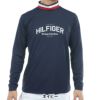 トミー ヒルフィガー ゴルフ　メンズ シグネチャーリブ 長袖 モックネック シャツ THMA562　2025年モデル ネイビー 詳細1