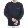 トミー ヒルフィガー ゴルフ　メンズ ロゴジャガード 長袖 クル-ネック セーター THMA564　2025年モデル ネイビー 詳細1