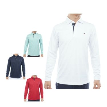 トミー ヒルフィガー ゴルフ メンズ ロゴジャガード 長袖 台衿付
