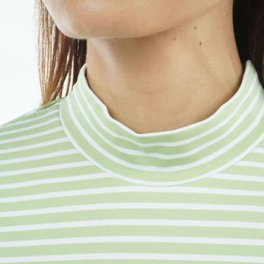 トミー ヒルフィガー ゴルフ　レディース ベア天 長袖 モックネック シャツ THLA563　2025年モデル ライトグリーン 詳細6