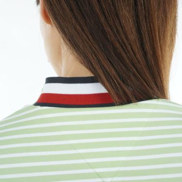 トミー ヒルフィガー ゴルフ　レディース ベア天 長袖 モックネック シャツ THLA563　2025年モデル ライトグリーン 詳細7