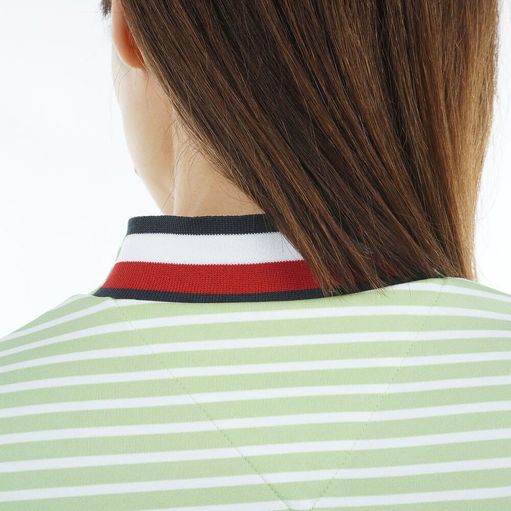 トミー ヒルフィガー ゴルフ　レディース ベア天 長袖 モックネック シャツ THLA563　2025年モデル ライトグリーン 詳細7