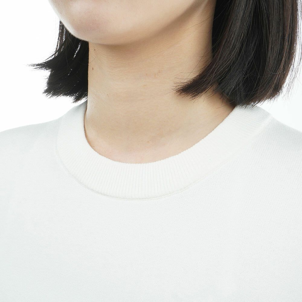 トミー ヒルフィガー ゴルフ　レディース フロントロゴ 長袖 クルーネック セーター THLA566　2025年モデル ホワイト 詳細6