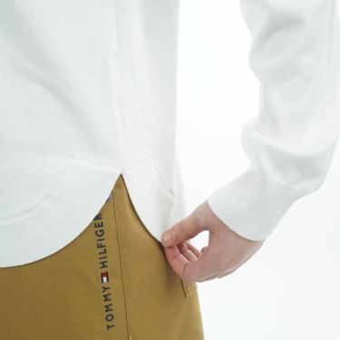 トミー ヒルフィガー ゴルフ　レディース フロントロゴ 長袖 クルーネック セーター THLA566　2025年モデル ホワイト 詳細7