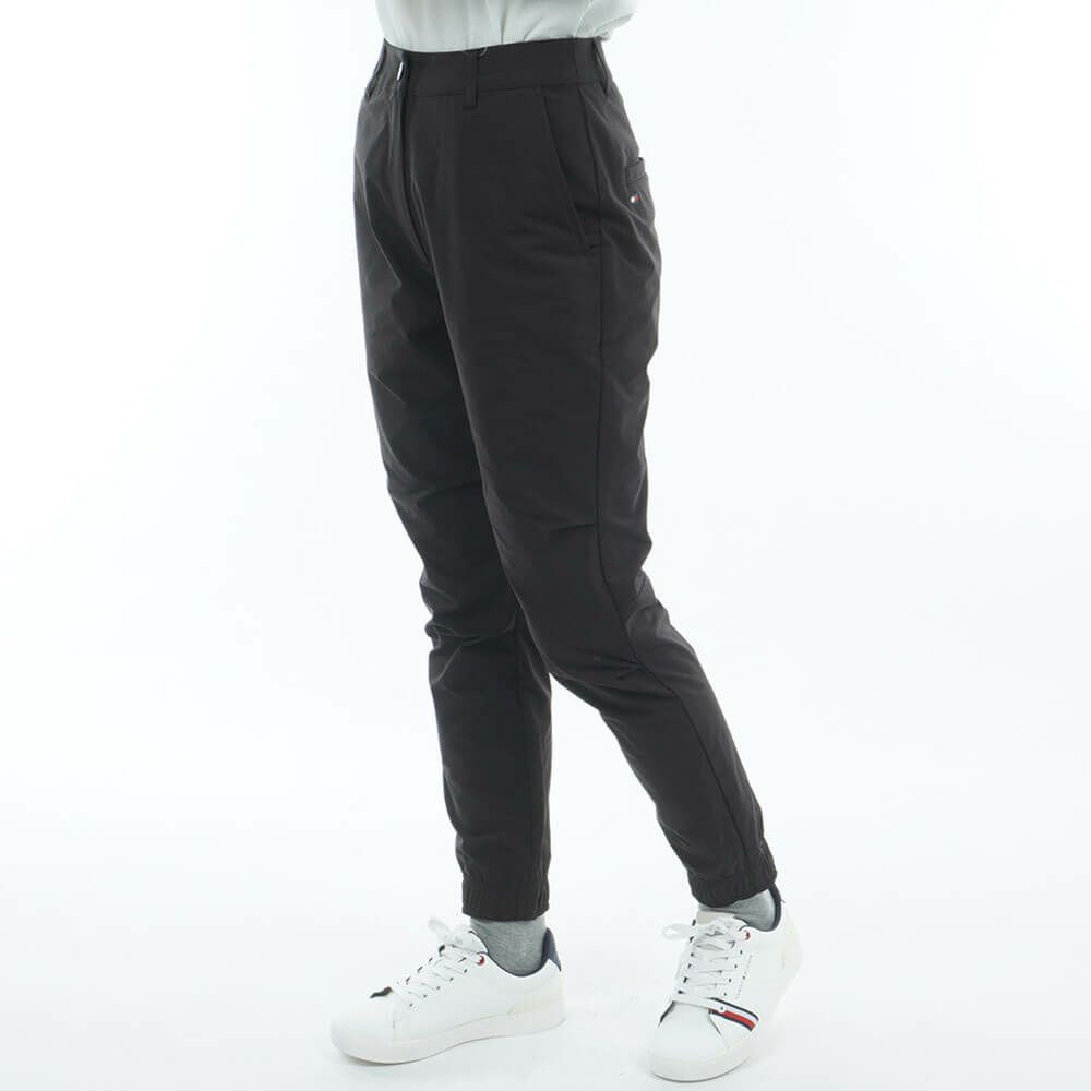 トミー ヒルフィガー ゴルフ　レディース 裾 ロゴゴム ロングパンツ THLA557　2025年モデル ブラック 詳細3